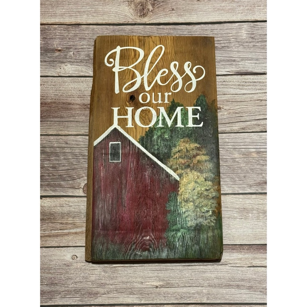 Rustic 'Bless Our Home' Wall Art